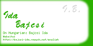 ida bajcsi business card